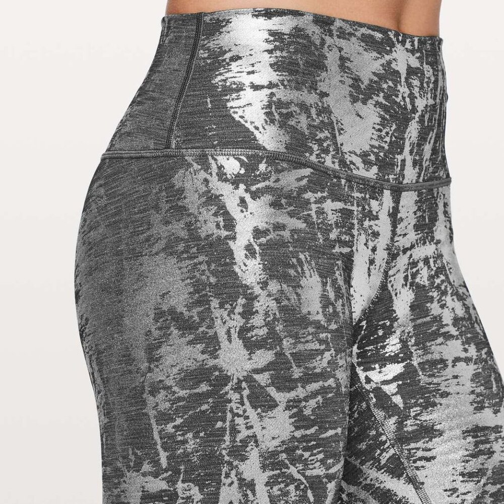 Lululemon Wunder Under Brindle Foil Tights Sz 6 - Picture 1 of 7